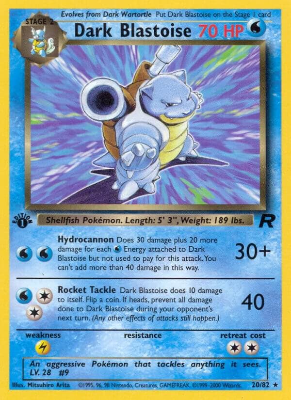 Dark Blastoise Unlimited Holo (Normal • MP)