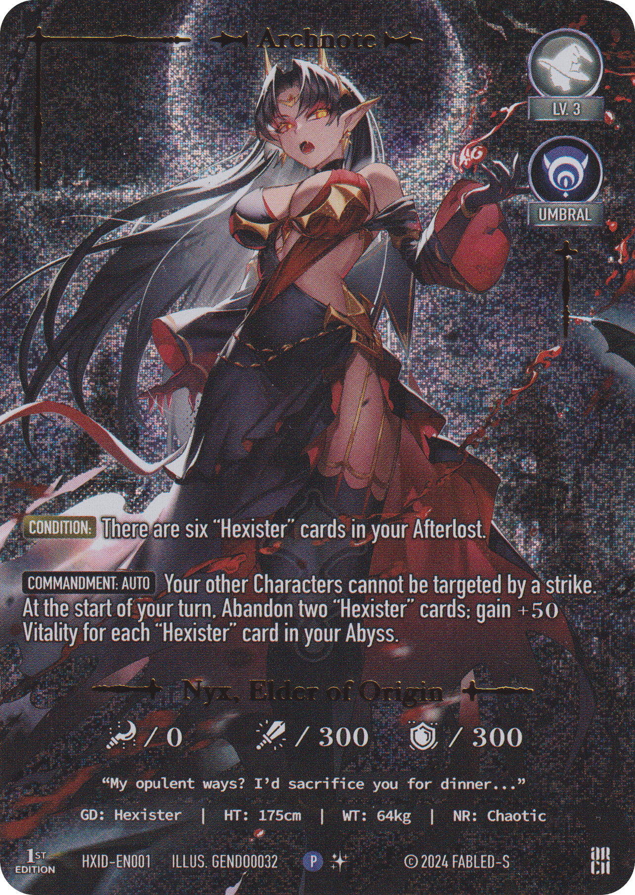 Nyx, Elder of Origin