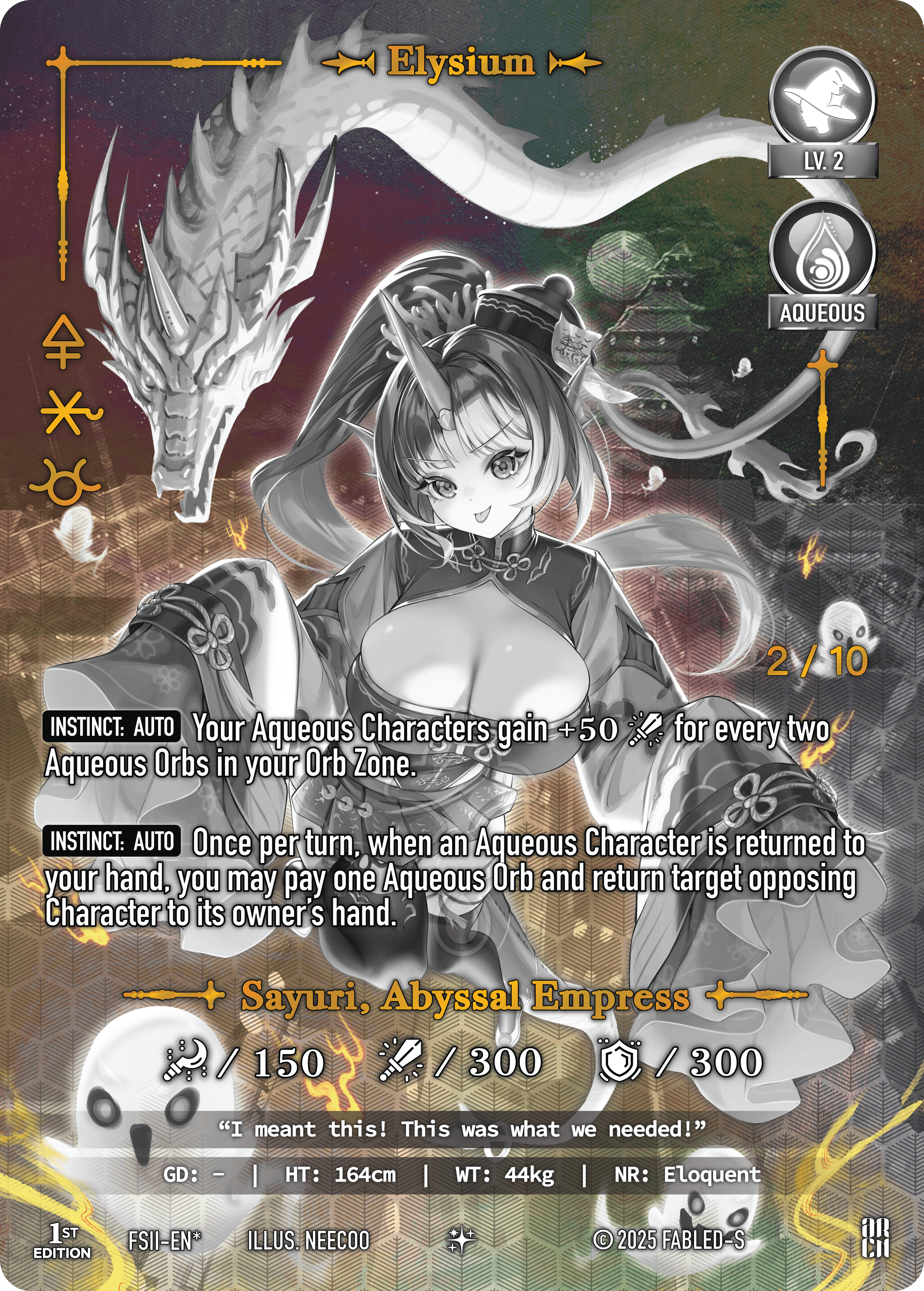 Sayuri, Abyssal Empress (serialized 2/10)