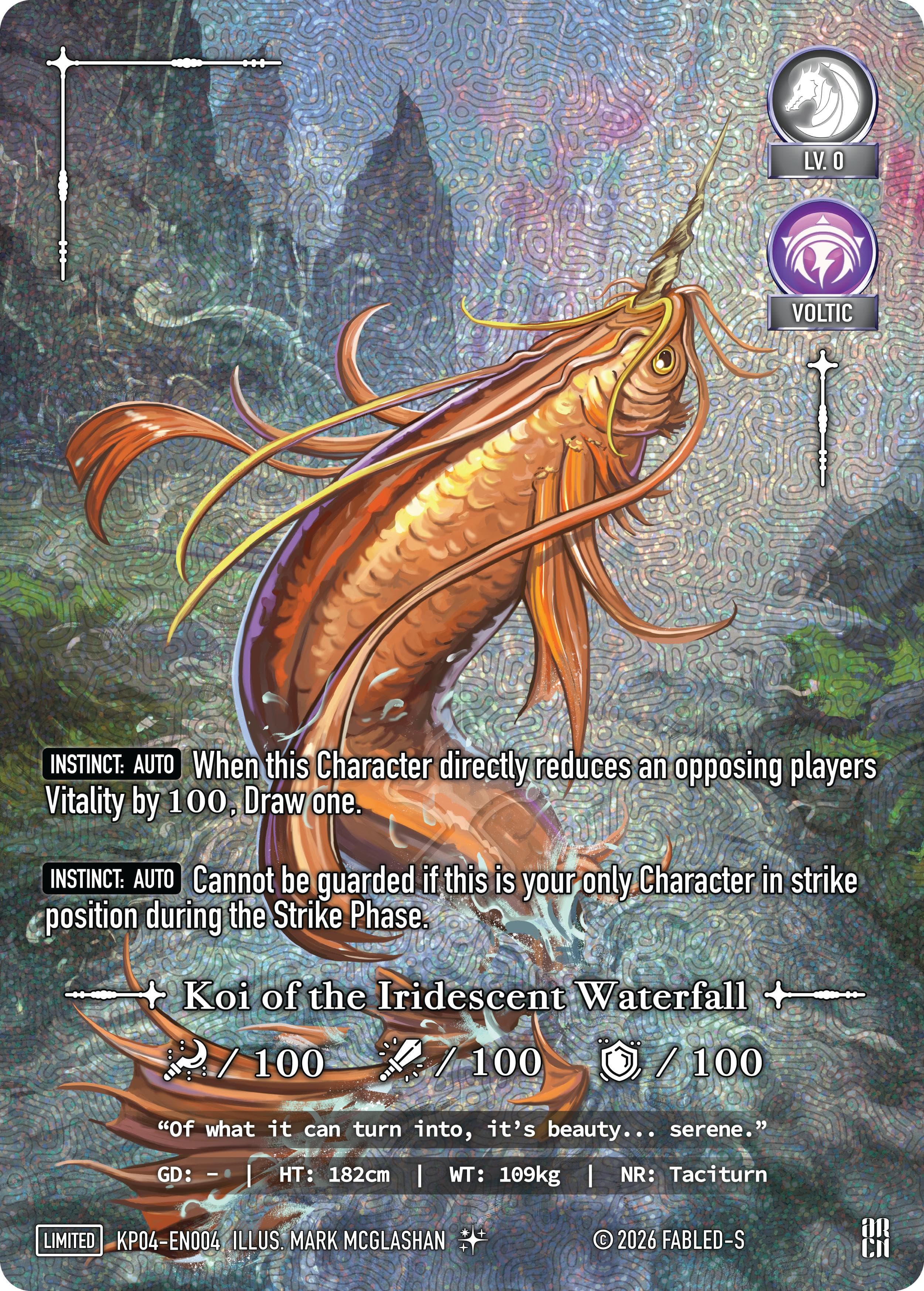 Koi of the Iridescent Waterfall