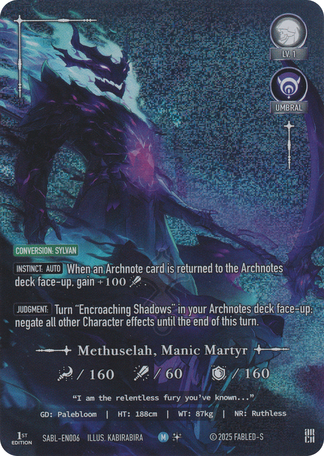 Methuselah, Manic Martyr