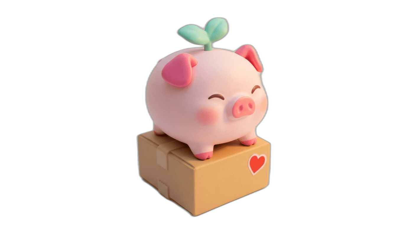 Cards ship to you pig illustration