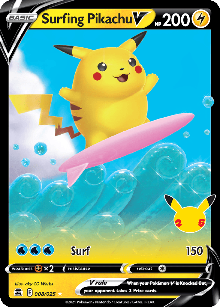 Surfing Pikachu V (Holofoil • NM)