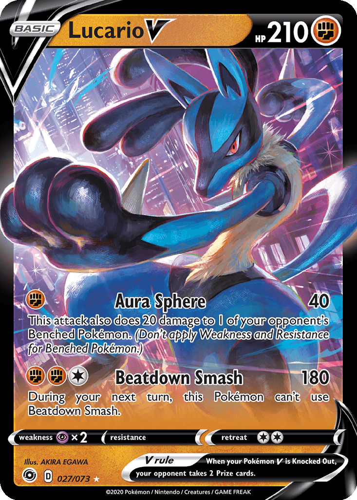 Lucario V - 027/073 (Non-Holo) (Normal • NM)