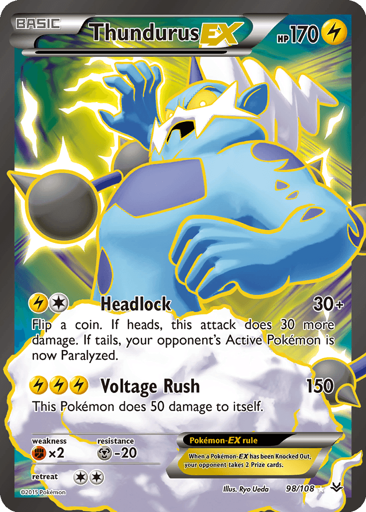 Thundurus EX (98 Full Art) (Holofoil • NM)