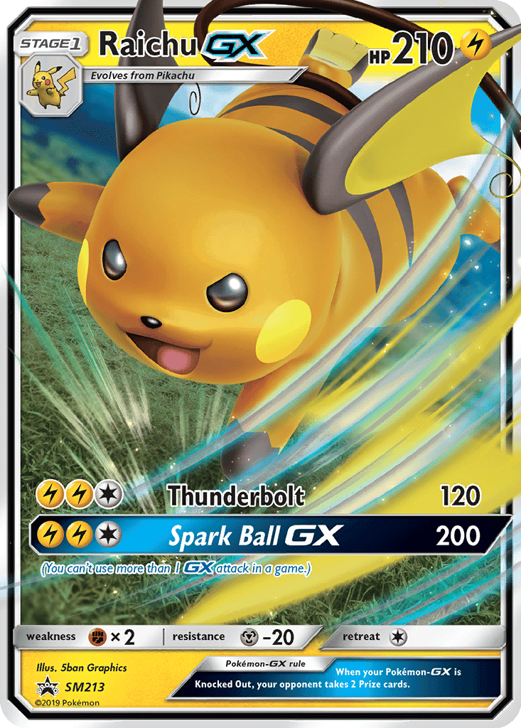 Raichu GX - SM213 (Holofoil • NM)